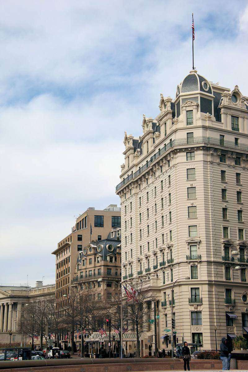 The historic Willard InterContinental Hotel near the National Mall