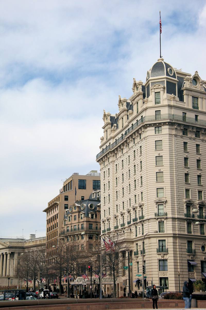 The historic Willard InterContinental Hotel on Pennsylvania Avenue NW, Washington DC